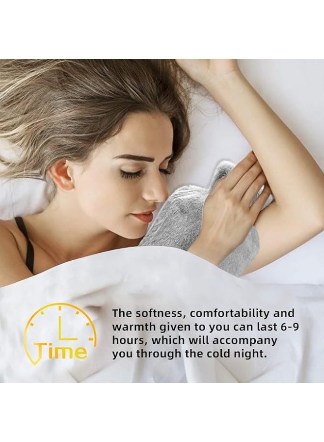 Classic Rubber Hot Water Bottle with Removable Soft Cover - Multi-Purpose Heating Bag for Cramps, Neck, and Shoulder Pain Relief - Hot & Cold Therapy Pack - Image 3